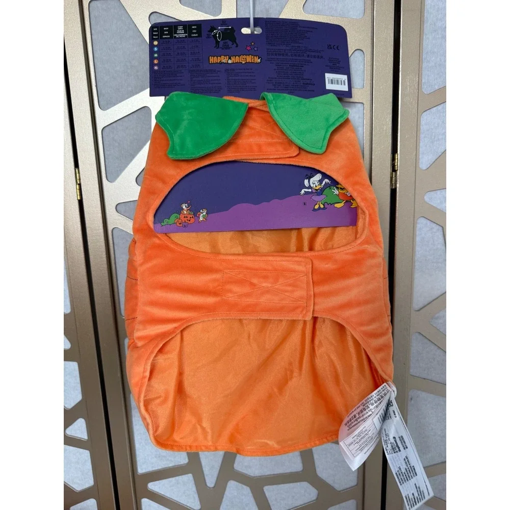 Disney Mickey Mouse Pumpkin Pet Costume Glow In The Dark Halloween Large L New